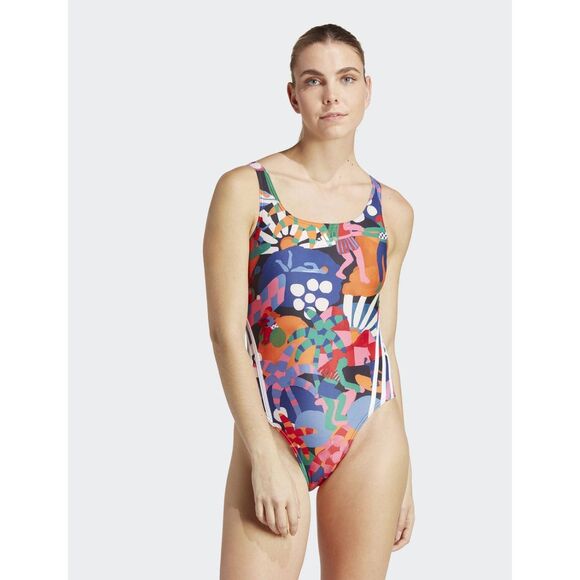 Adidas Farm Rio Abstract Floral One Piece Swimsuit NWT - Picture 1 of 9